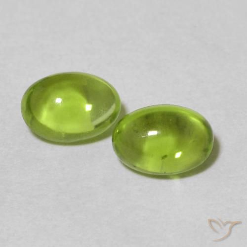 1.30ctw Natural Verde vivo Peridoto, Ovalada, Transparente