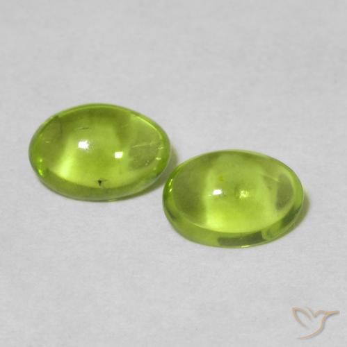 1.03ctw Natural Verde medio Peridoto, Ovalada, Transparente