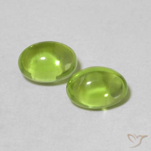 1.16ctw Natural Verde vivo Peridoto, Ovalada, Transparente