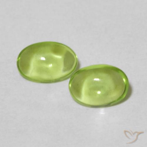 0.83ctw Natural Verde medio Peridoto, Ovalada, Transparente