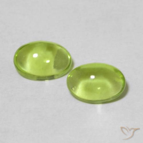 0.99ctw Natural Verde medio Peridoto, Ovalada, Transparente
