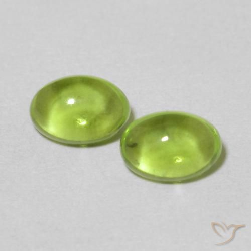 1.21ctw Natural Verde medio Peridoto, Ovalada, Transparente