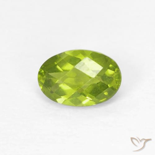 0.62ct Natural Verde vivo Peridoto, Ovalada, VS