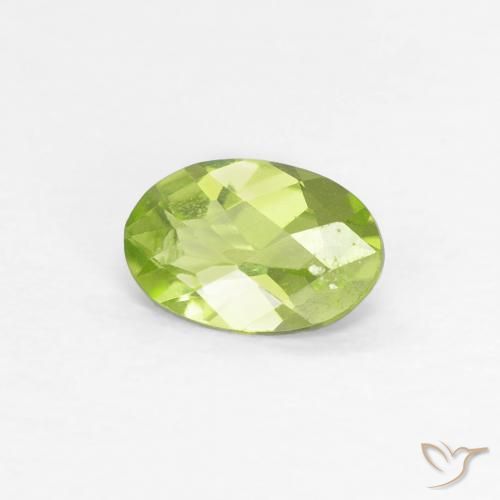 0.44ct Natural Verde claro Peridoto, Ovalada, VS