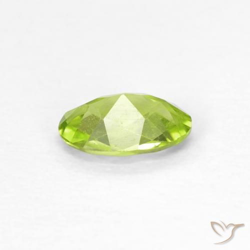 Peridoto Verde claro natural de 0.44 ct, Ovalada, VS