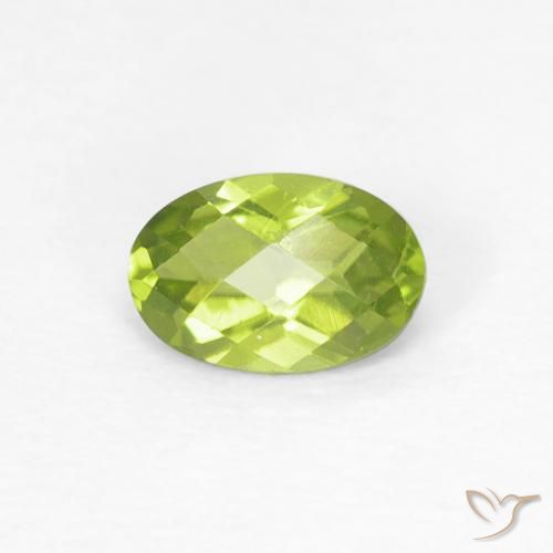 0.54ct Natural Verde claro Peridoto, Ovalada, VS