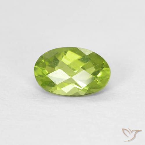 0.49ct Natural Verde claro Peridoto, Ovalada, VS