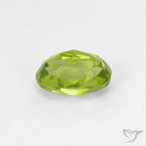 Peridoto Verde claro natural de 0.66 ct, Ovalada, VVS-VS