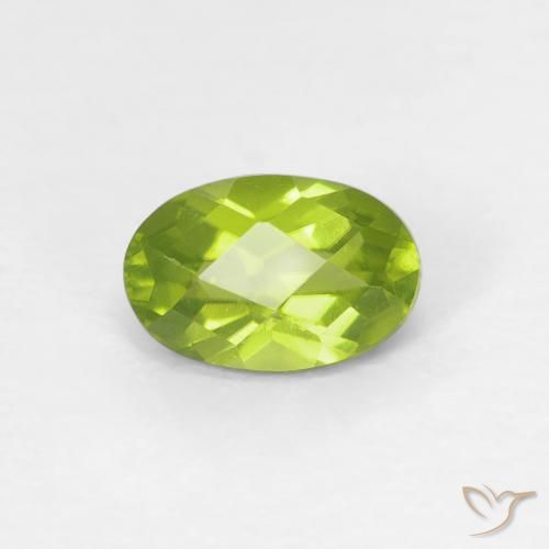 0.62ct Natural Verde claro Peridoto, Ovalada, VVS-VS