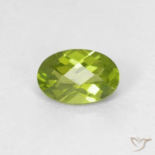 0.55ct Natural Verde vivo Peridoto, Ovalada, VVS-VS