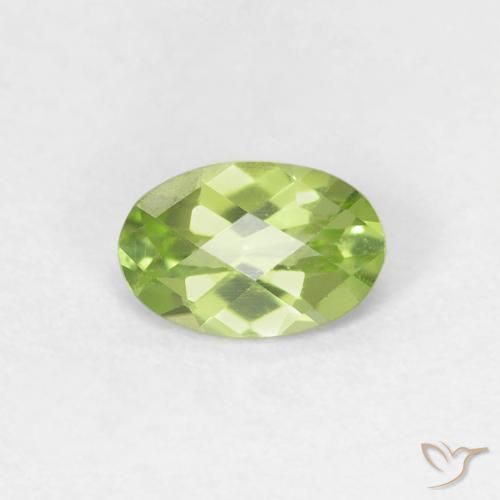 0.44ct Natural Verde vivo Peridoto, Ovalada, VVS-VS