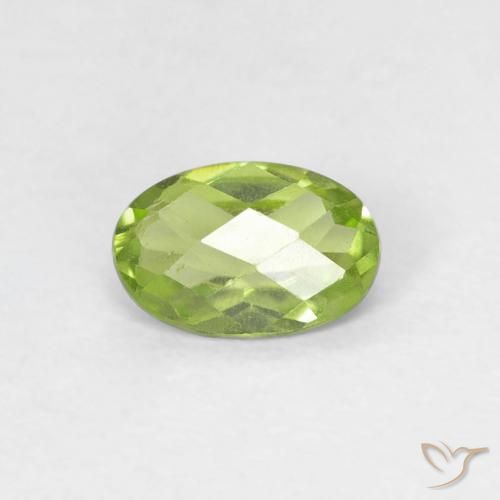 0.49ct Natural Verde vivo claro Peridoto, Ovalada, VVS-VS