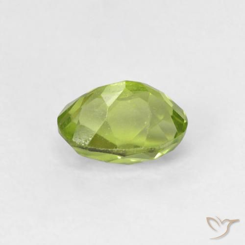Peridoto Verde claro natural de 0.72 ct, Ovalada, VVS-VS