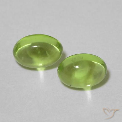 1.18ctw Natural Verde medio Peridoto, Ovalada, Transparente
