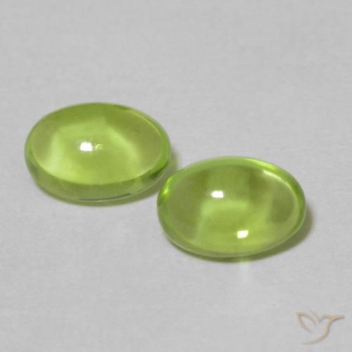 1.14ctw Natural Verde amarillento Peridoto, Ovalada, Transparente