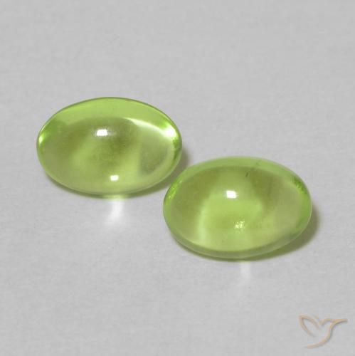 1.06ctw Natural Verde amarillento Peridoto, Ovalada, Transparente