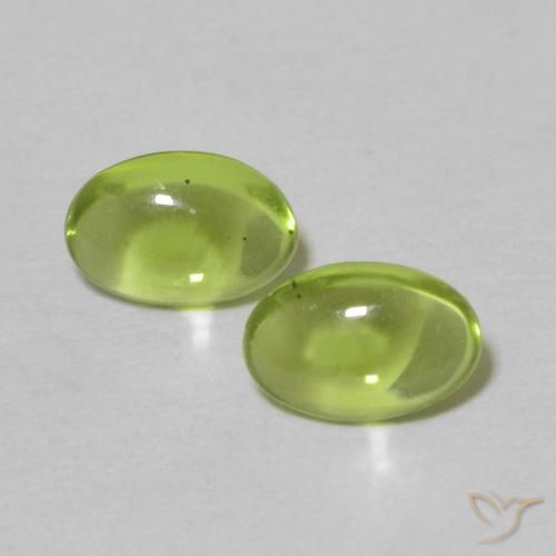 0.87ctw Natural Verde vivo Peridoto, Ovalada, Transparente