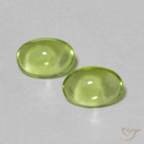 0.82ctw Natural Verde amarillento Peridoto, Ovalada, Transparente