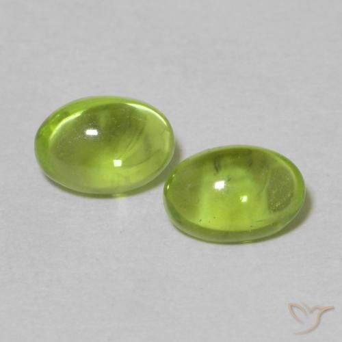 1.21ctw Natural Verde amarillento Peridoto, Ovalada, Transparente