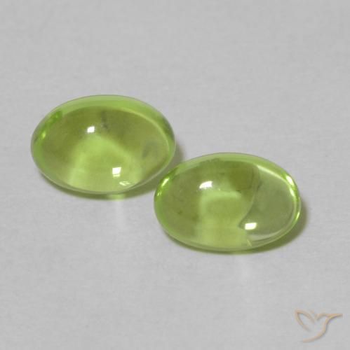 1.11ctw Natural Verde amarillento Peridoto, Ovalada, Transparente