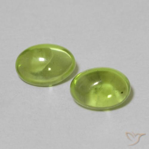 1.06ctw Natural Verde amarillento Peridoto, Ovalada, Transparente