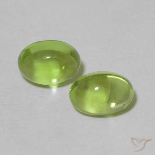 1.35ctw Natural Verde amarillento intenso Peridoto, Ovalada, Transparente