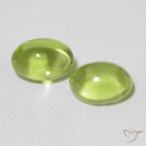 1.20ctw Natural Verde medio Peridoto, Ovalada, Transparente
