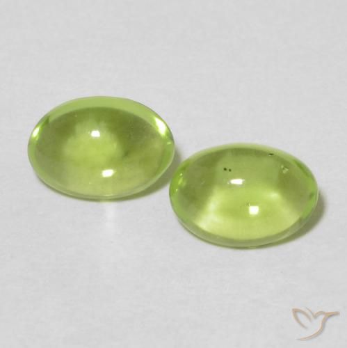 1.04ctw Natural Verde medio Peridoto, Ovalada, Transparente