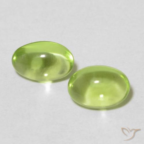 0.99ctw Natural Verde medio Peridoto, Ovalada, Transparente