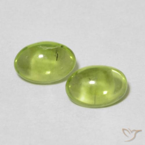 0.98ctw Natural Verde amarillento Peridoto, Ovalada, Transparente