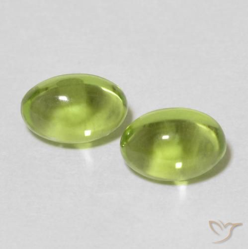 1.18ctw Natural Verde vivo Peridoto, Ovalada, Transparente