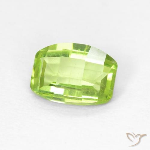 1.05ct Natural Verde vivo Peridoto, Forma Cojín, VS