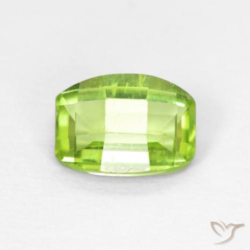 Peridoto Verde vivo natural de 1.05 ct, Forma Cojín, VS