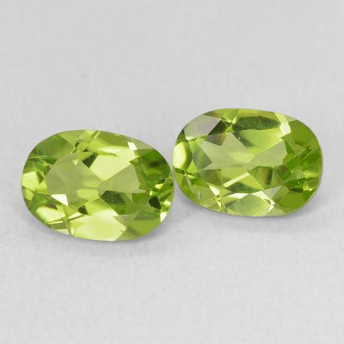 Gemas de peridoto verde natural de 1,88 ct, corte óvalo, VS