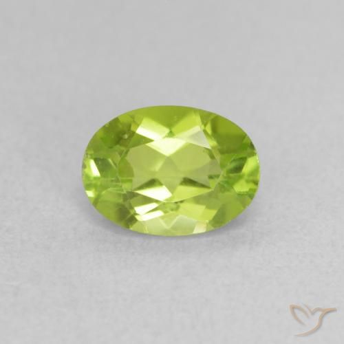 0.96ct Natural Verde amarillento Peridoto, Ovalada, VVS-VS