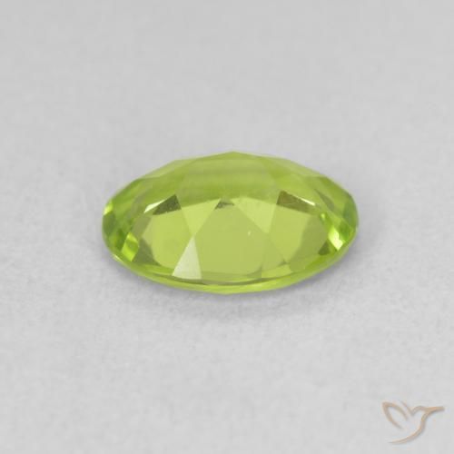Peridoto Verde amarillento intenso natural de 1.07 ct, Ovalada, VVS-VS