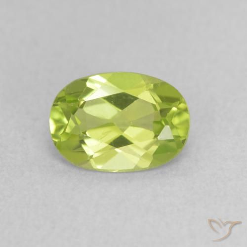 0.85ct Natural Verde claro Peridoto, Ovalada, VS