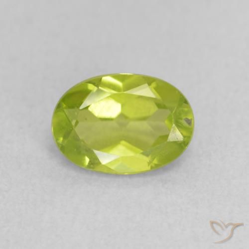 0.87ct Natural Verde claro Peridoto, Ovalada, VS