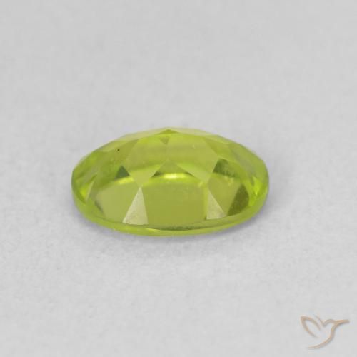 Peridoto Verde claro natural de 0.87 ct, Ovalada, VS