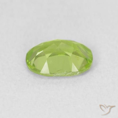 Peridoto Verde claro natural de 0.96 ct, Ovalada, VS
