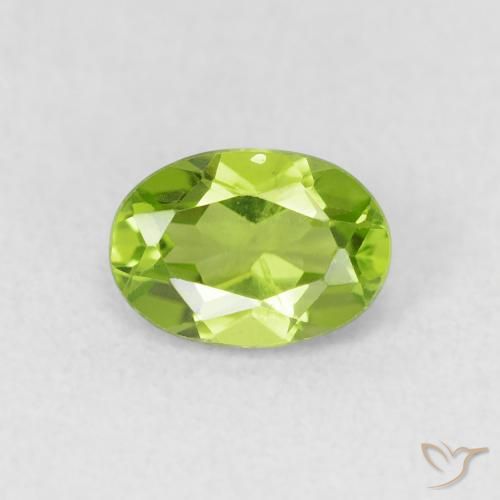 0.98ct Natural Verde vivo Peridoto, Ovalada, VS