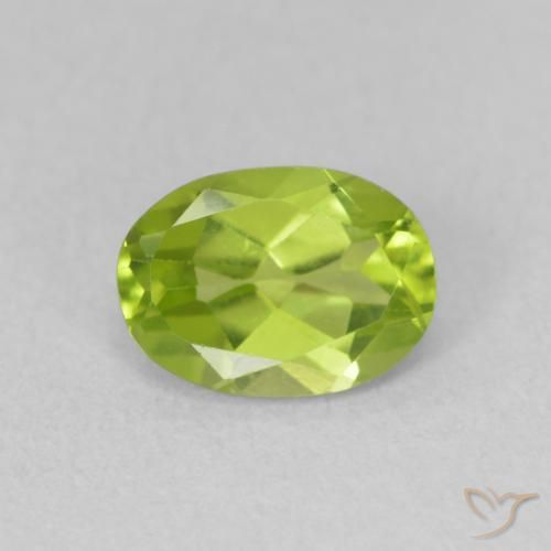 0.88ct Natural Verde vivo Peridoto, Ovalada, VS