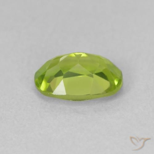Peridoto Verde amarillento natural de 0.96 ct, Ovalada, VS