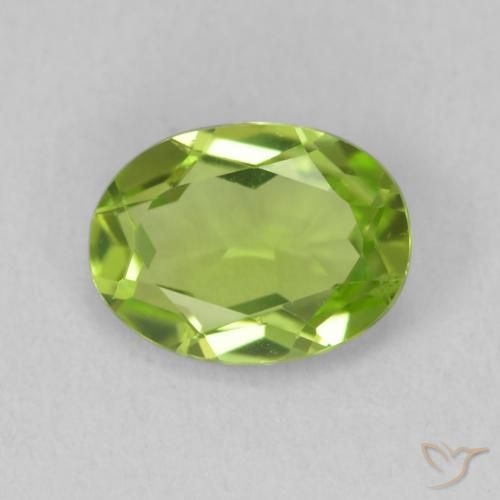 1.18ct Natural Verde vivo Peridoto, Ovalada, VS