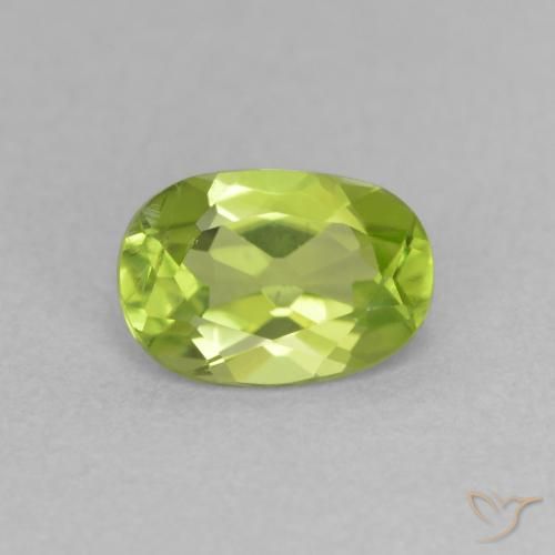 0.84ct Natural Verde amarillento intenso Peridoto, Ovalada, VS