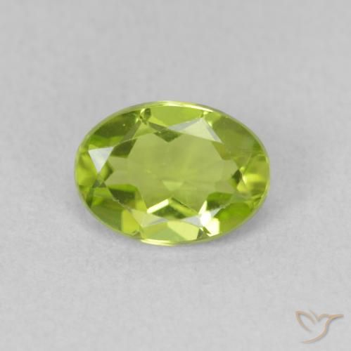 1.07ct Natural Verde medio Peridoto, Ovalada, VVS-VS
