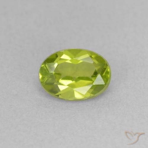 0.87ct Natural Verde Oliva Peridoto, Ovalada, VVS-VS