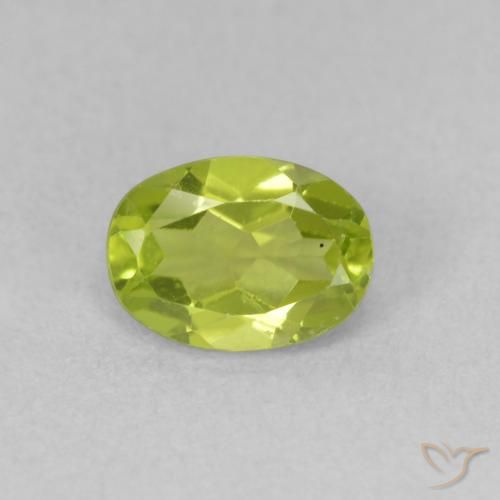 0.94ct Natural Verde vivo Peridoto, Ovalada, VVS-VS