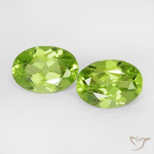 1.62ctw Natural Verde medio Peridoto, Ovalada, VS