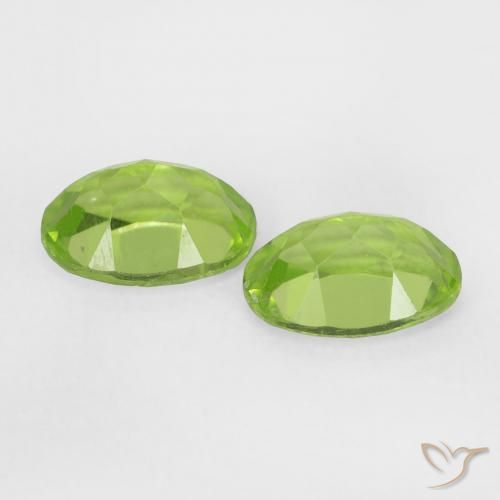 Gemas de Peridoto Verde vivo natural de 1.85 ct, Ovalada, VVS-VS